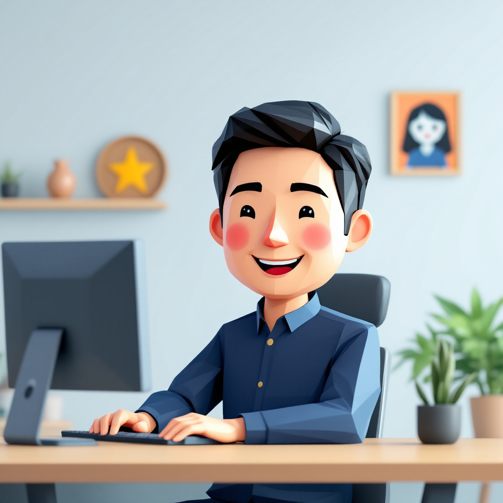 フルリモートPMのキャラクターイラスト