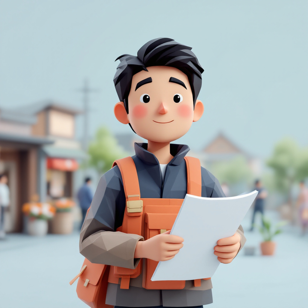 Iターン地方創生・新規事業PMのキャラクターイラスト